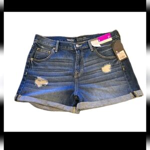 Mossimo Denim Boyfriend Midi Blue Jean Women's Shorts Size 8 NWT